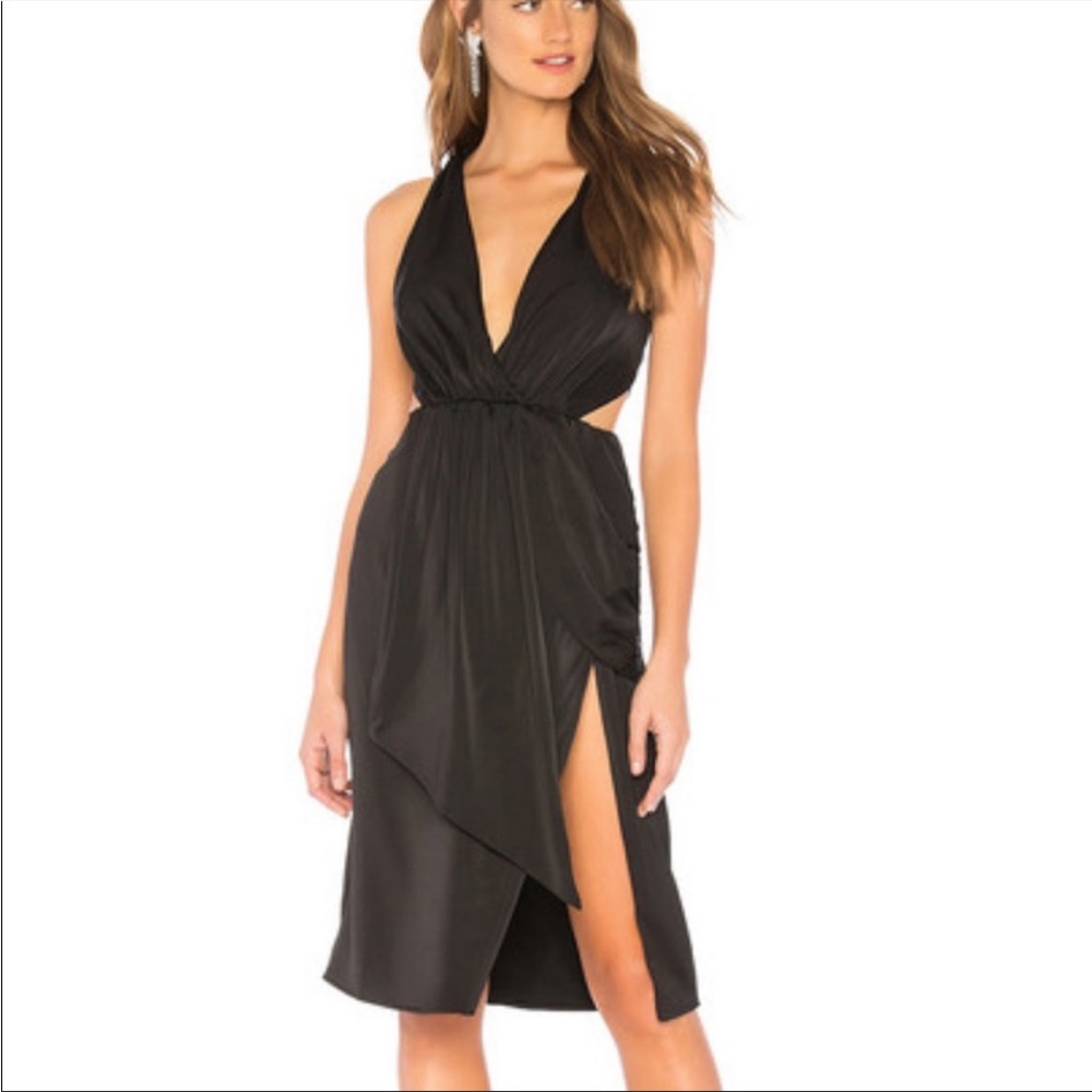 NBD Macfarlane Midi Dress in black